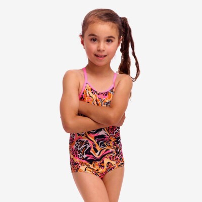 Tipsy Tiger Toddler Girl's Printed One Piece