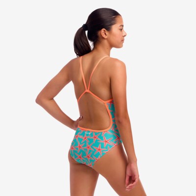 Star Party Girl's Single Strap One Piece