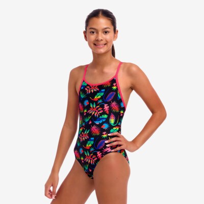 Lost Leaf Girl's Diamond Back One Piece