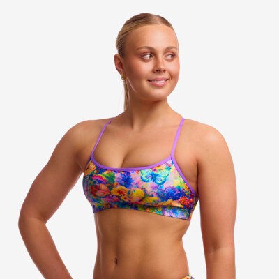 Austin Flowers Ladies Swim Crop Top
