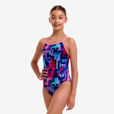 You Tubey Girl's Single Strap One Piece