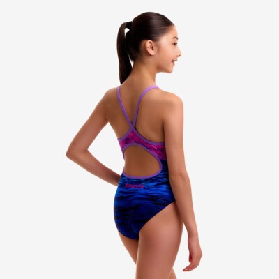 Pink Peaks Girl's Diamond Back One Piece