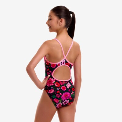 Garden Glow Girl's Diamond Back One Piece