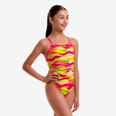 Custard Cakes Girl's Diamond Back One Piece