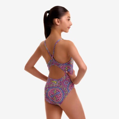 Love Lacy Girl's Diamond Back One Piece