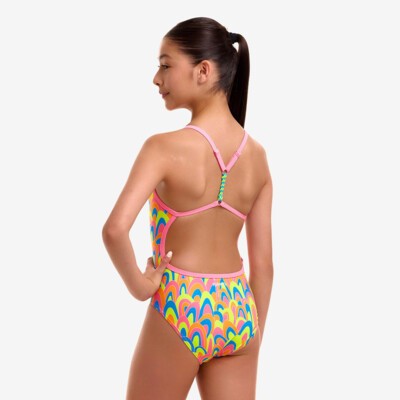 Hillary Puff Girl's Twisted One Piece