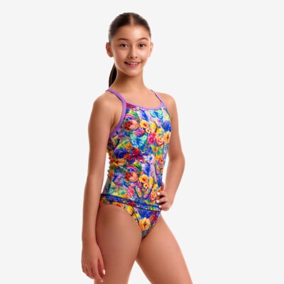 Austin Flowers Girl's Swim Steady Tankini & Brief