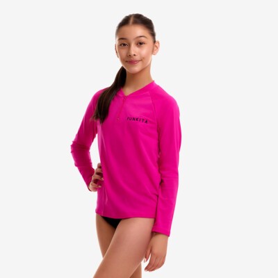 Still Pink Girl's Long Sleeve Rash Vest