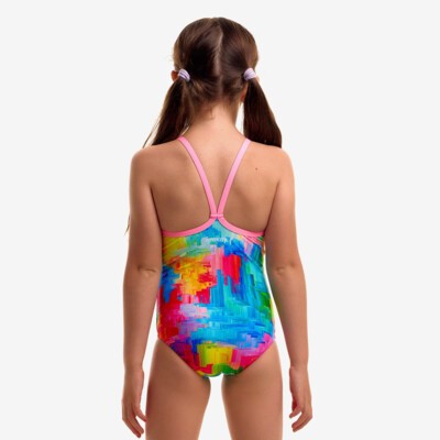 Falling Colours Toddler Girl's Printed One Piece