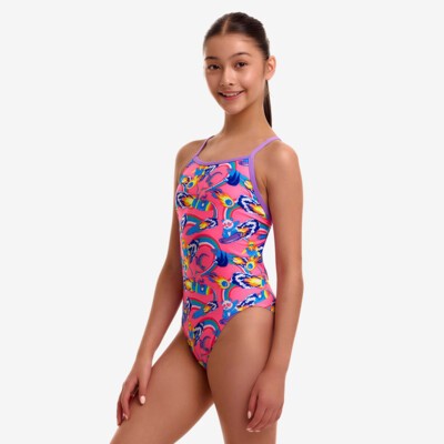 Sweet Surfers Girl's Single Strap One Piece