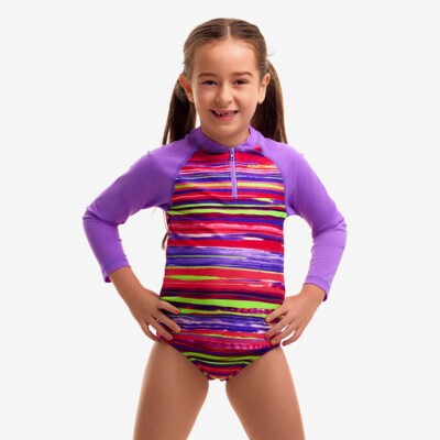 Lolly Layers Toddler Girl's Zippy Rashie & Brief