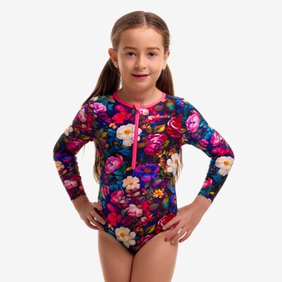 Bed Of Roses Toddler Girl's Sun Cover One Piece