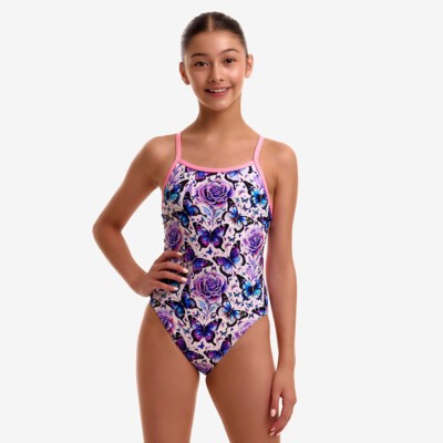Wings To Fly Girl's Single Strap One Piece
