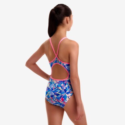 Crystal Mess Girl's Diamond Back One Piece