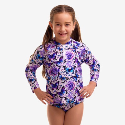 Wings To Fly Toddler Girl's Zippy Rash Vest