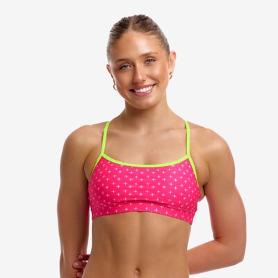 Pink Proton Ladies Swim Crop Top