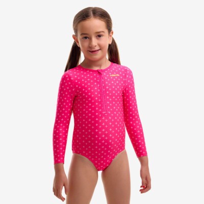 Pink Proton Toddler Girl's Sun Cover One Piece