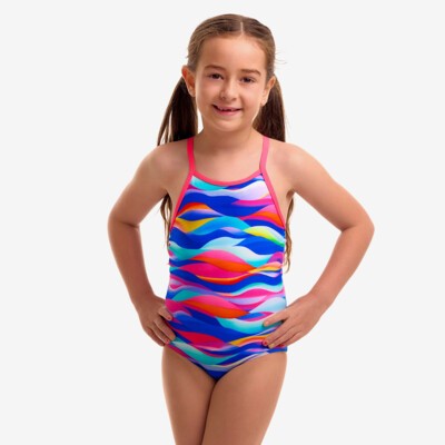 Royal Wave Toddler Girl's Printed One Piece
