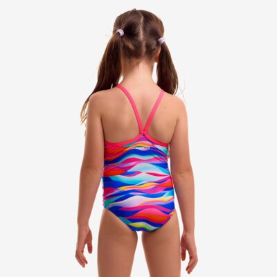 Royal Wave Toddler Girl's Printed One Piece