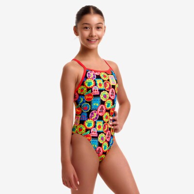 Berry Good Girl's Single Strap One Piece