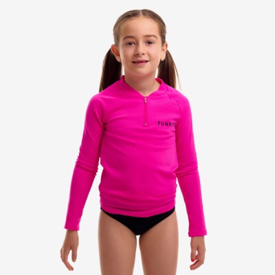 Still Pink Toddler Girl's Long Sleeve Rash Vest