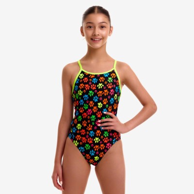 Pawsome Girl's Diamond Back One Piece