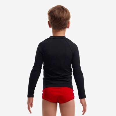Still Black Boy's Long Sleeve Rash Vest