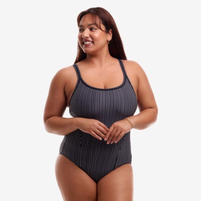 Pin Stripe Ladies Locked In Lucy One Piece