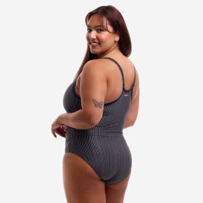Pin Stripe Ladies Locked In Lucy One Piece