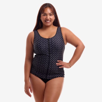 Be Positive Ladies Zip Front Tankini