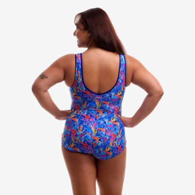 Dragons Den Ladies Zip Front One Piece