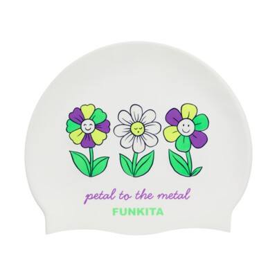 Petal To The Metal  Silicone Swimming Cap