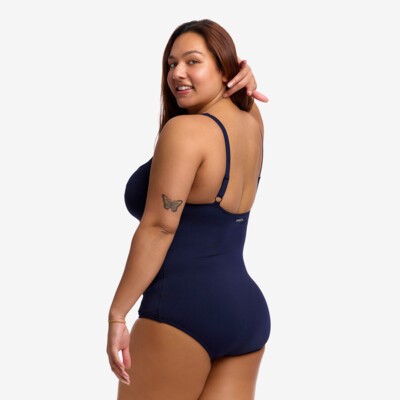 Still Navy Ladies Ruched One Piece