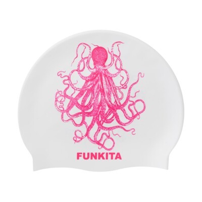 Octomus Pink  Silicone Swimming Cap