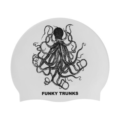 Octomus Black  Silicone Swimming Cap