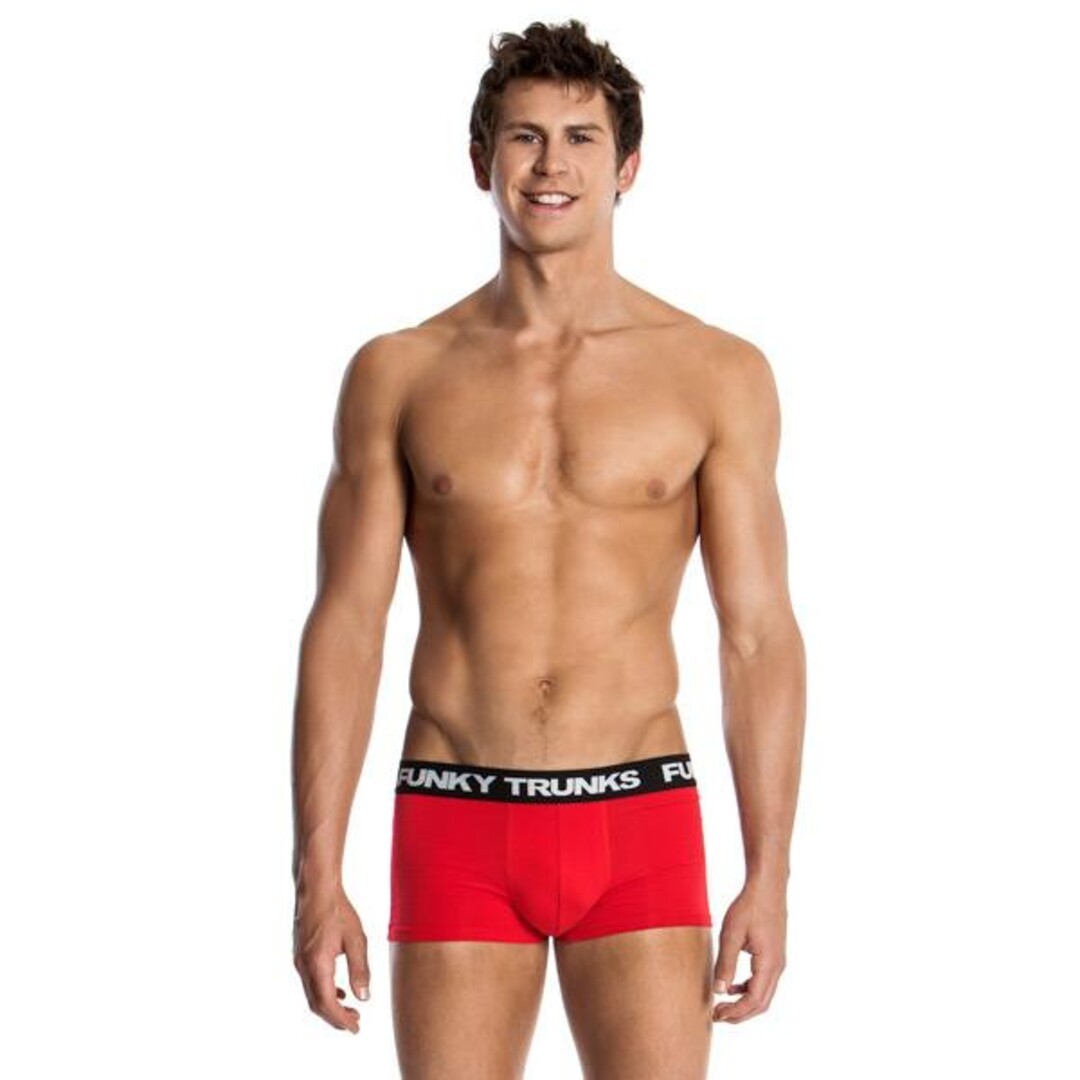 Mens red trunks sales