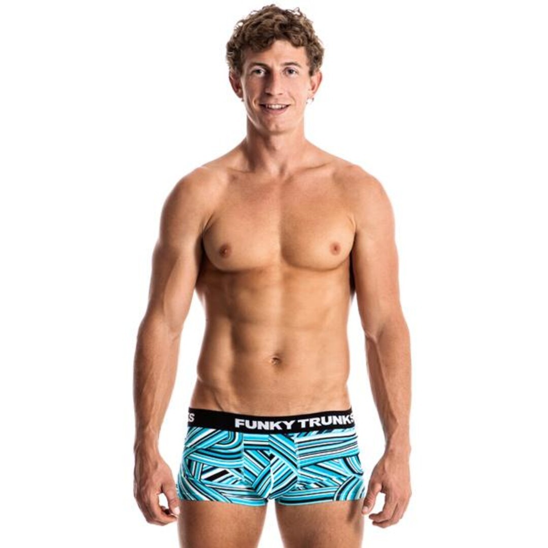 Blue Pipestripe Men's Underwear Trunks