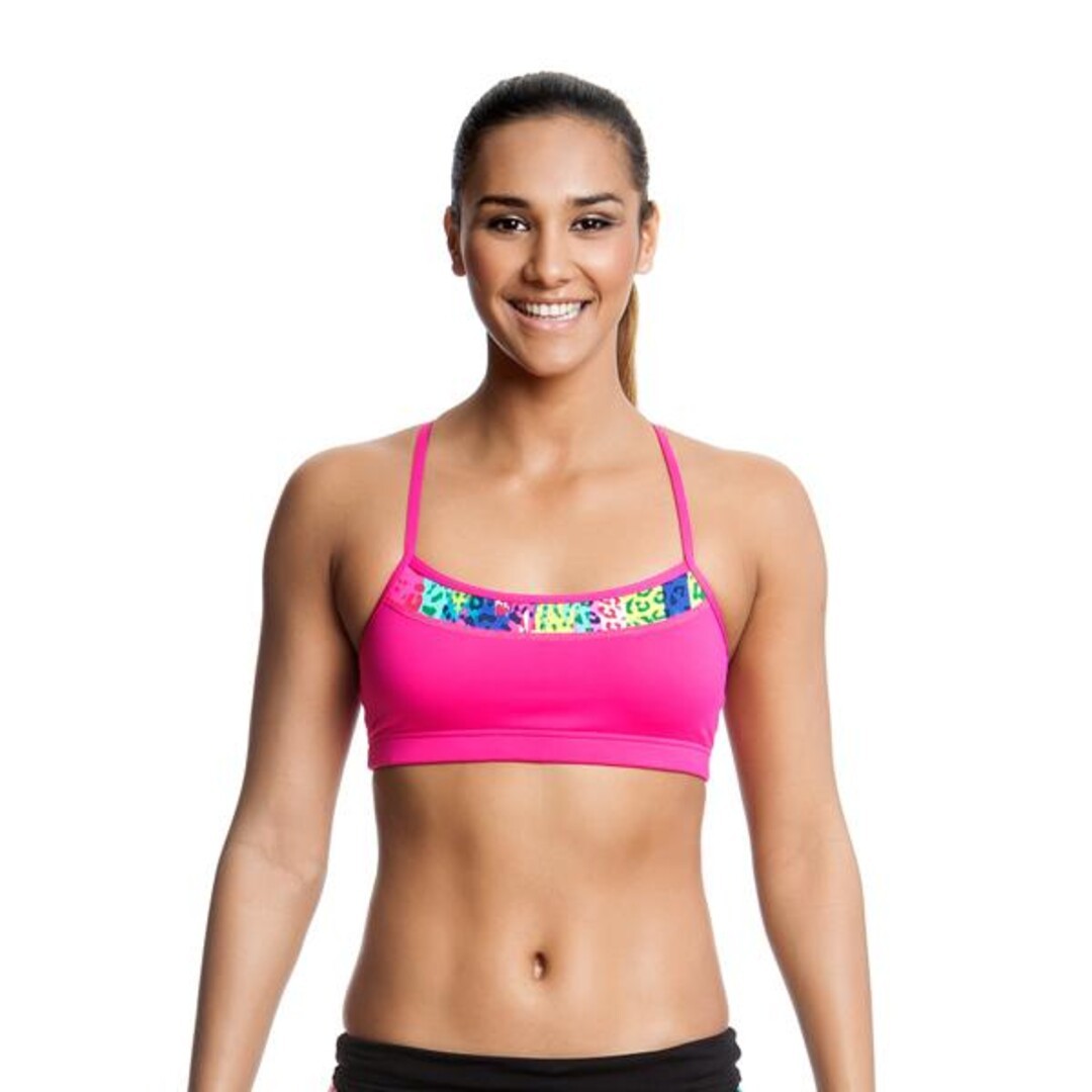 Pink-Feline Fever Ladies Crop Top