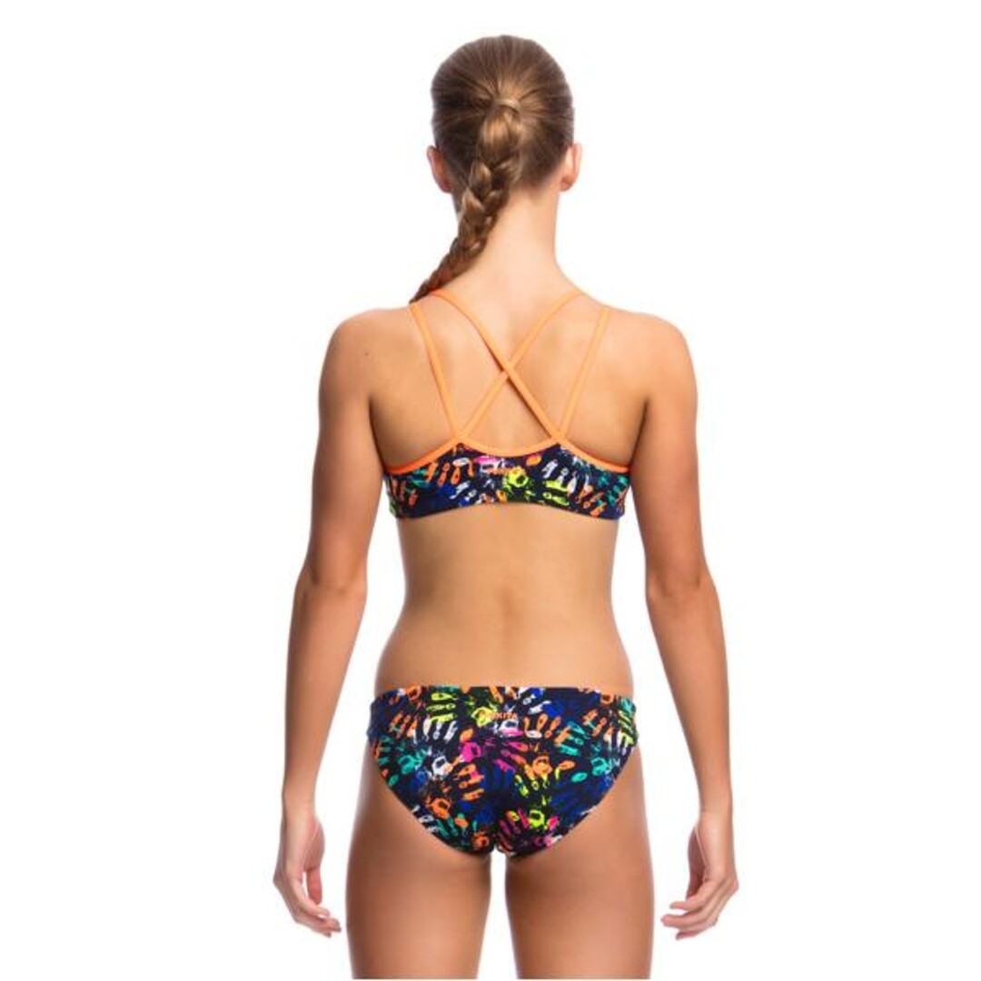 Hands Off Girl's Criss Cross Two Piece