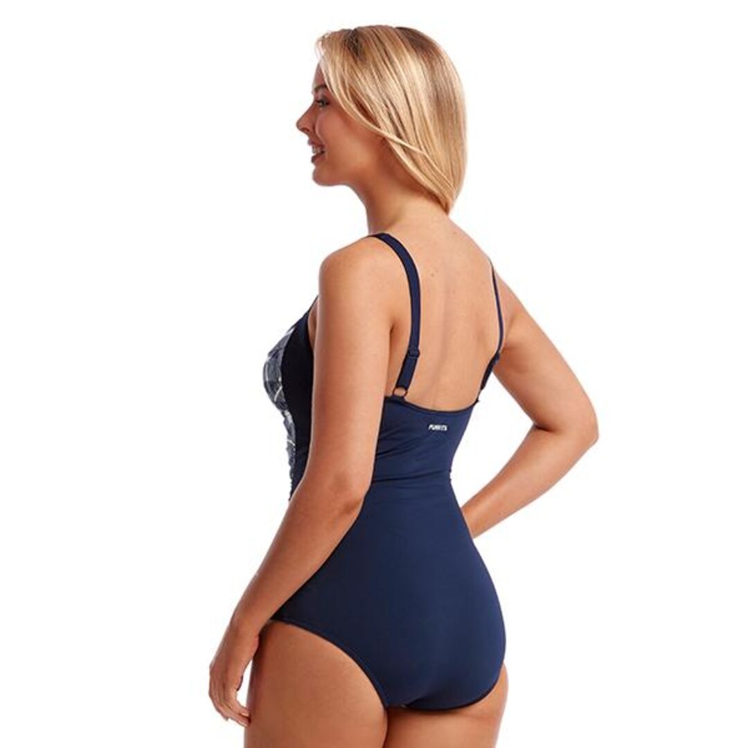 Bar Bell Ladies Ruched Panelled One Piece