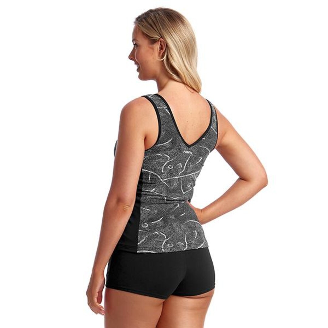 Zip up tankini top hot sale