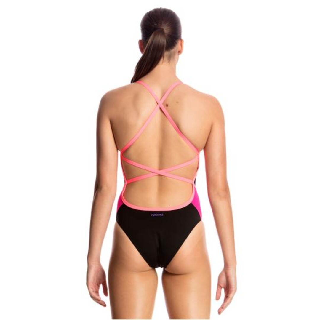 Pink Shadow Ladies Colour Block One Piece