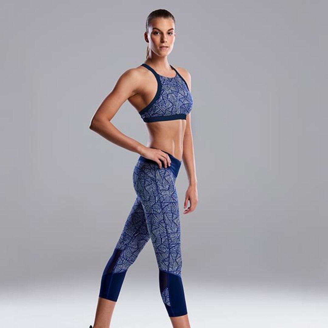 Funkita Fit High Neck Crop Top Huntsman Ladies Activewear