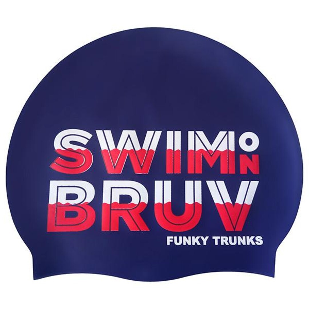 Swim on Bruv  Silicone Swimming Cap