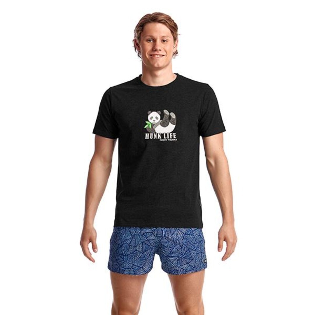 Hunk Life Black Men's Crew Neck T-Shirt