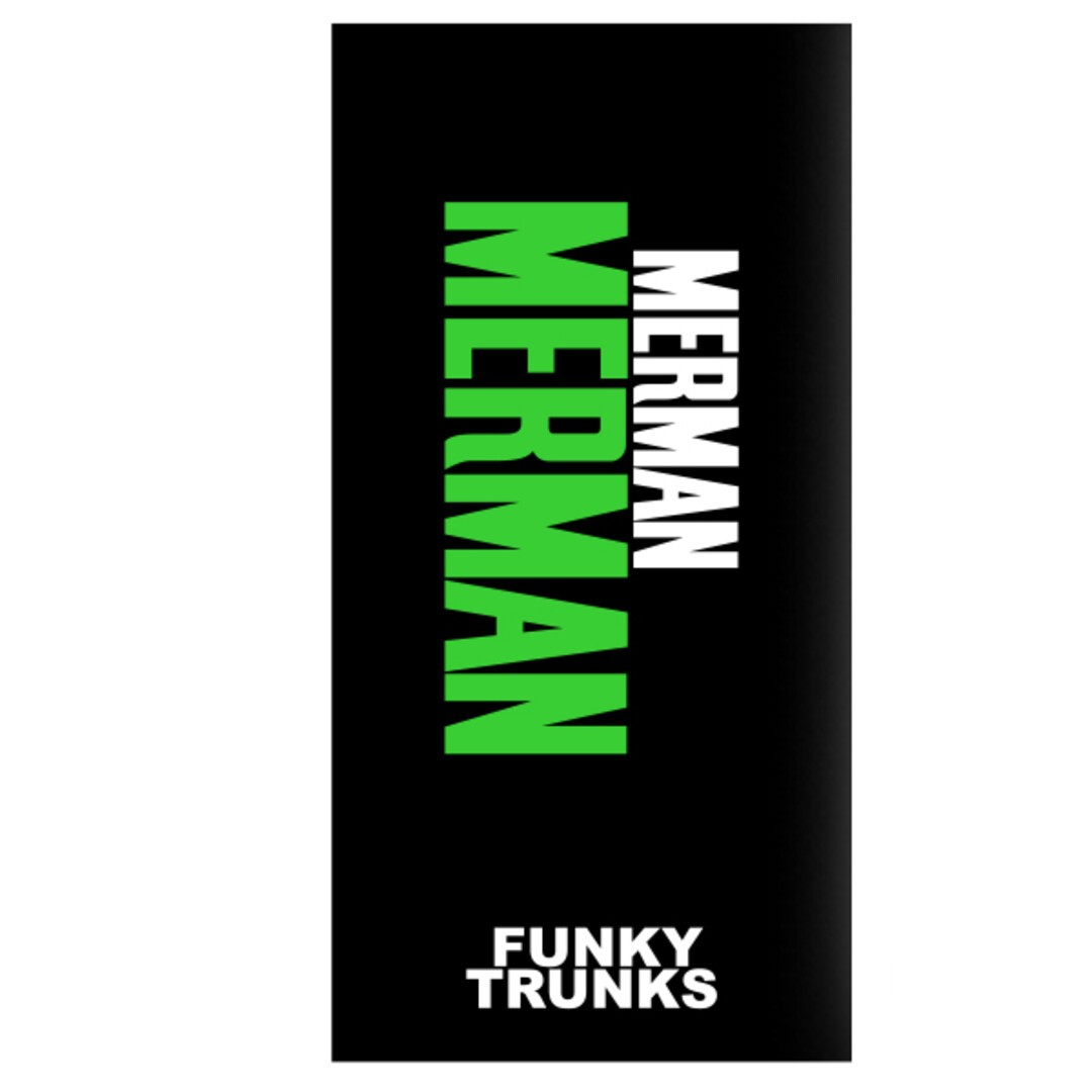 Green Merman  Cotton Towel
