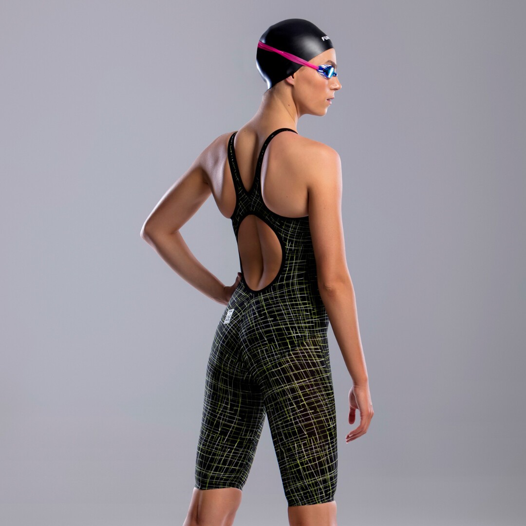 Funkita Apex Stealth Free Back Race Suit Kneeskin Slasher Green