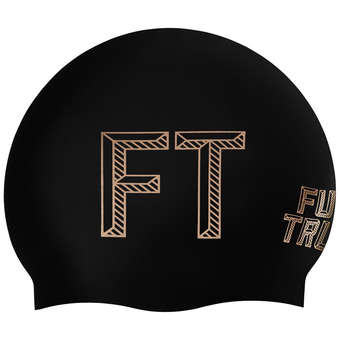 Stencilled  Seamless Silicone Swimming Cap