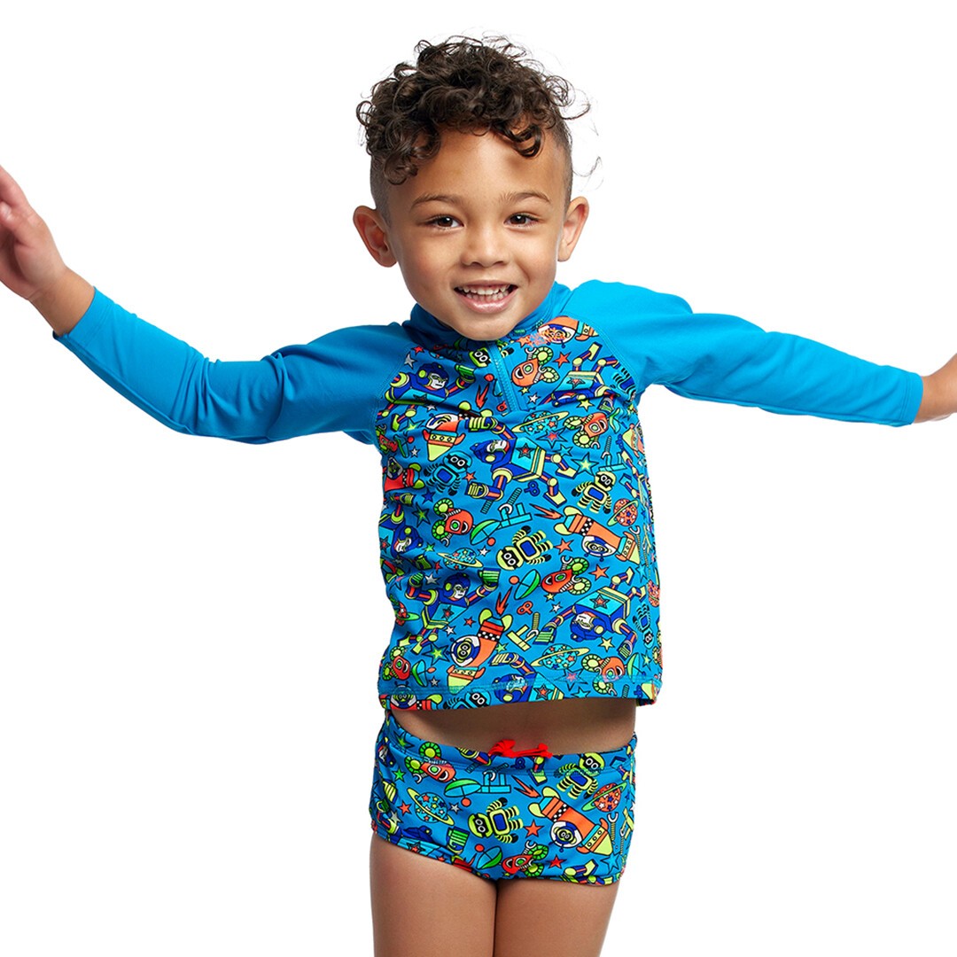 Funky Trunks Zippy Sun Protection Rash Vest Beep Beep Toddler Boys Swimwear