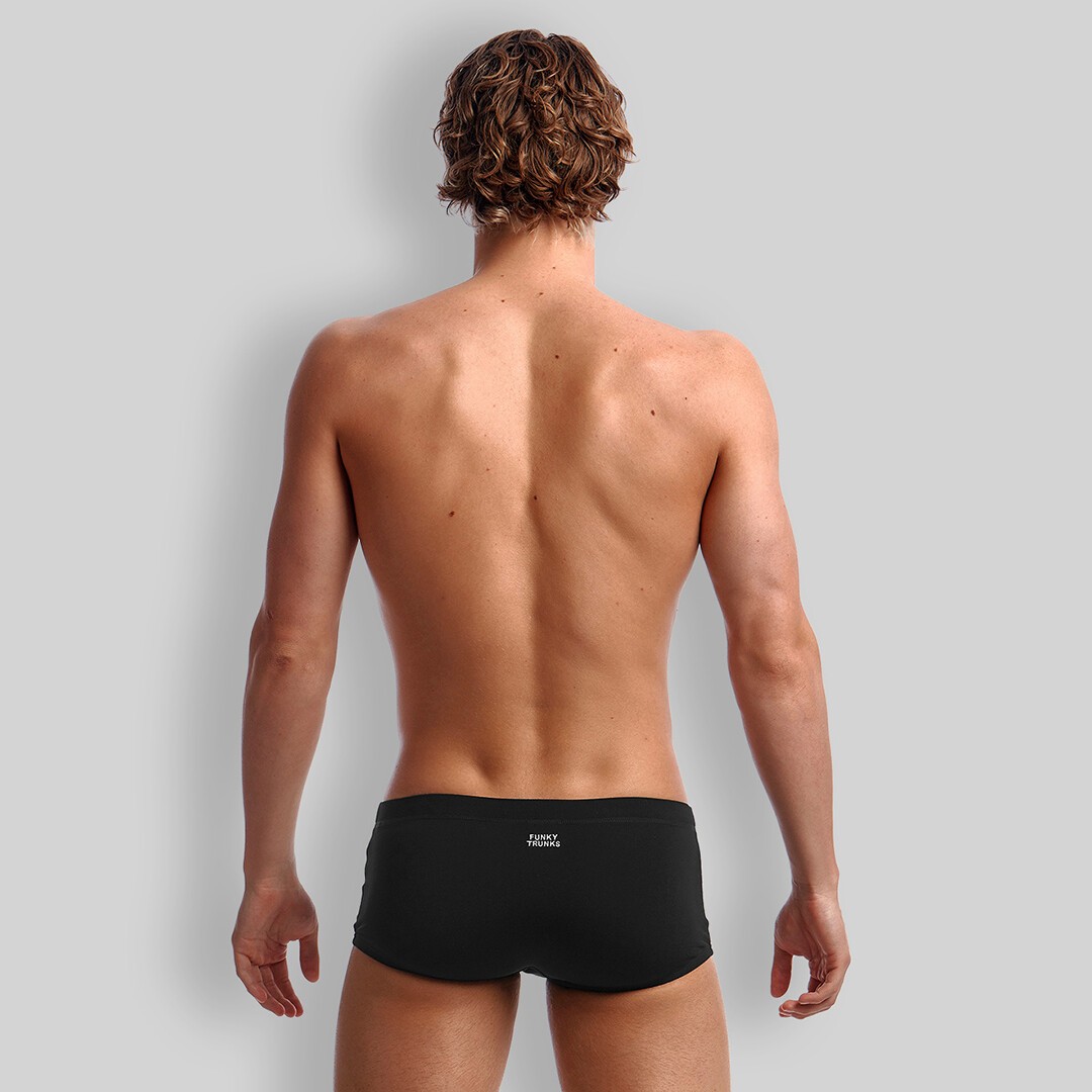 Funky Trunks Plain Front Swim Trunks Still Black Mens Swimwear